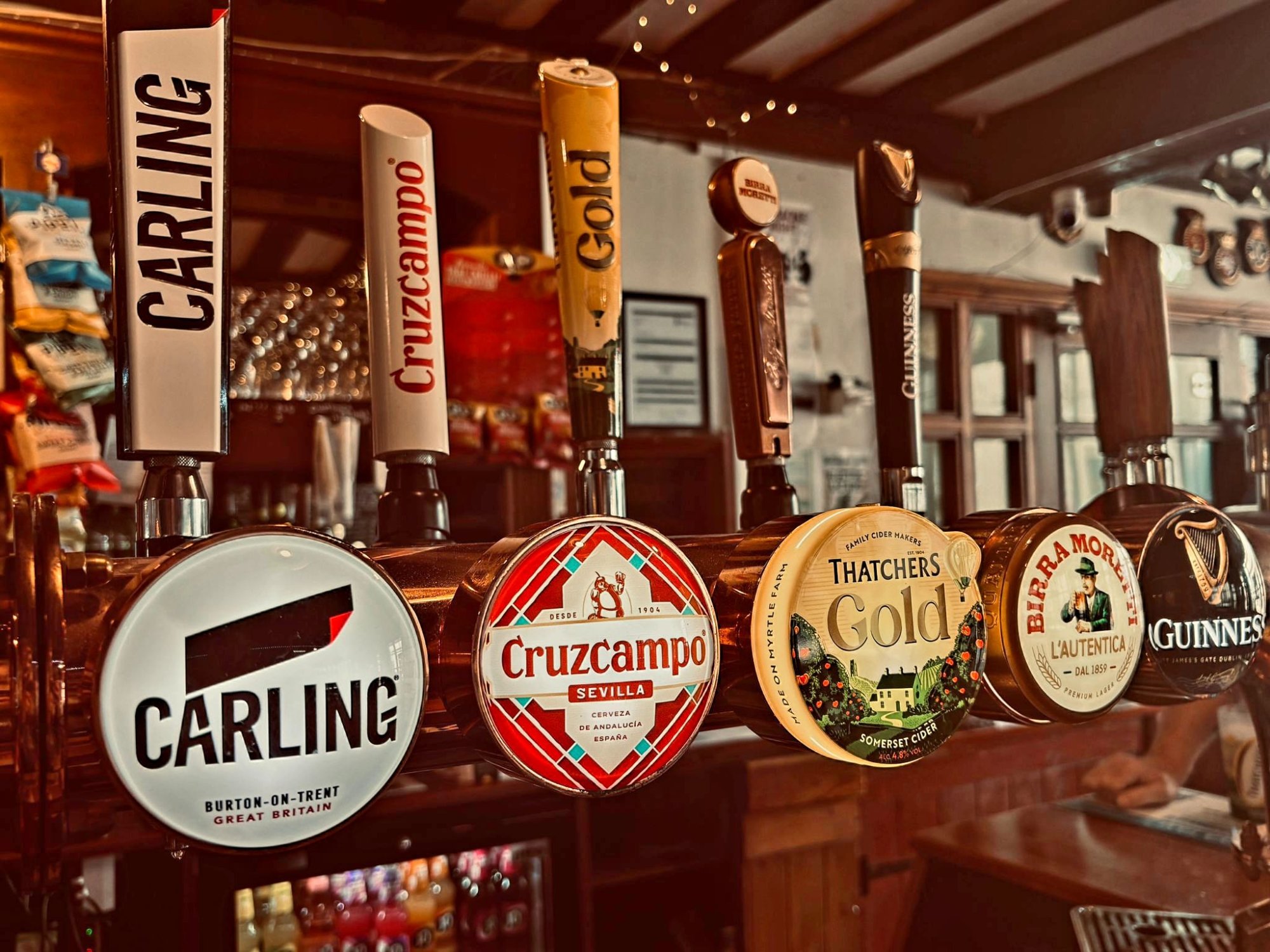 Draught taps at the Prince of Wales